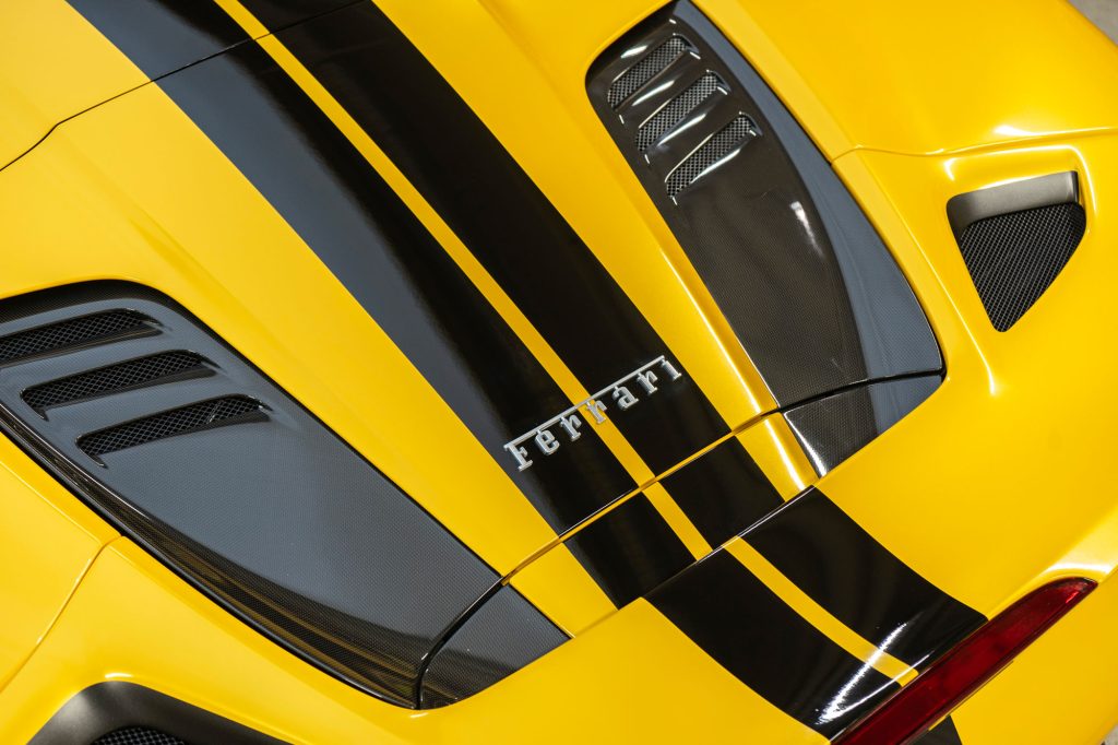Ferrari F8 Tributo, Platinum Wrapping Film Saffron Yellow, Blank