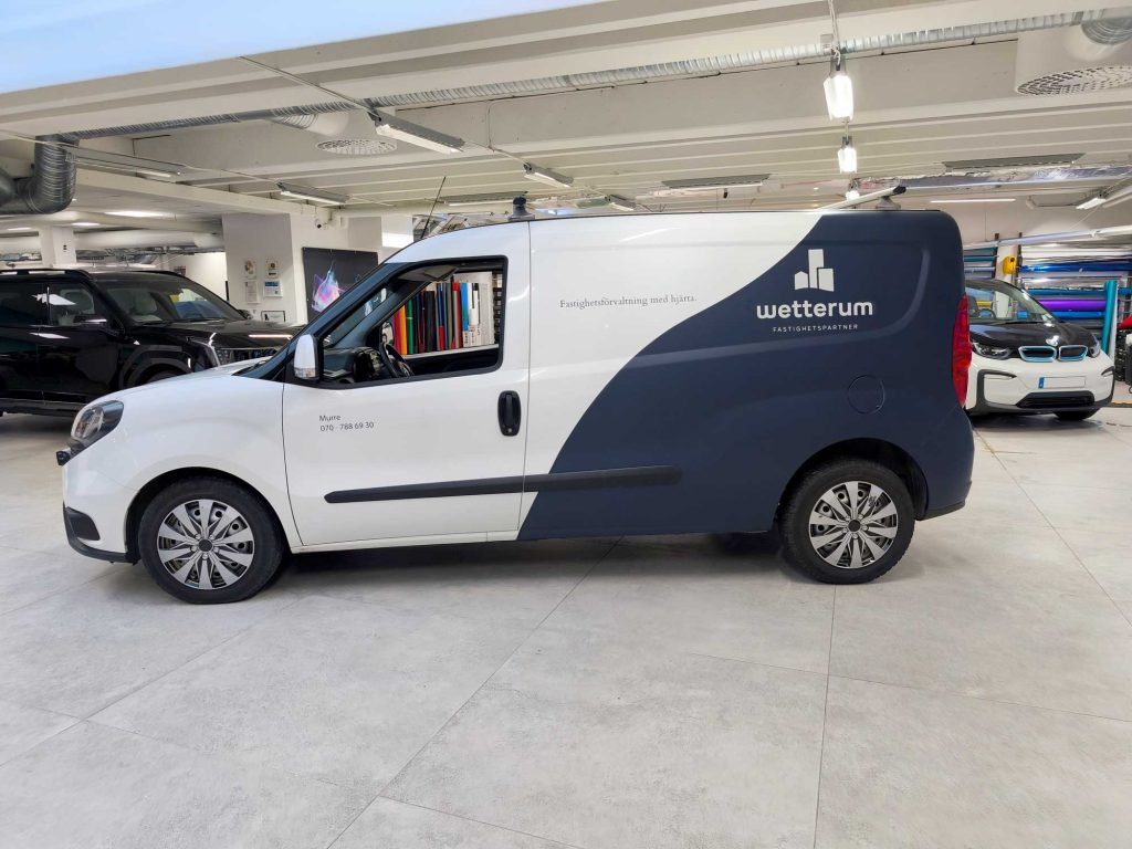 Fiat Doblo - halvwrap, 3M™ reflexdekor